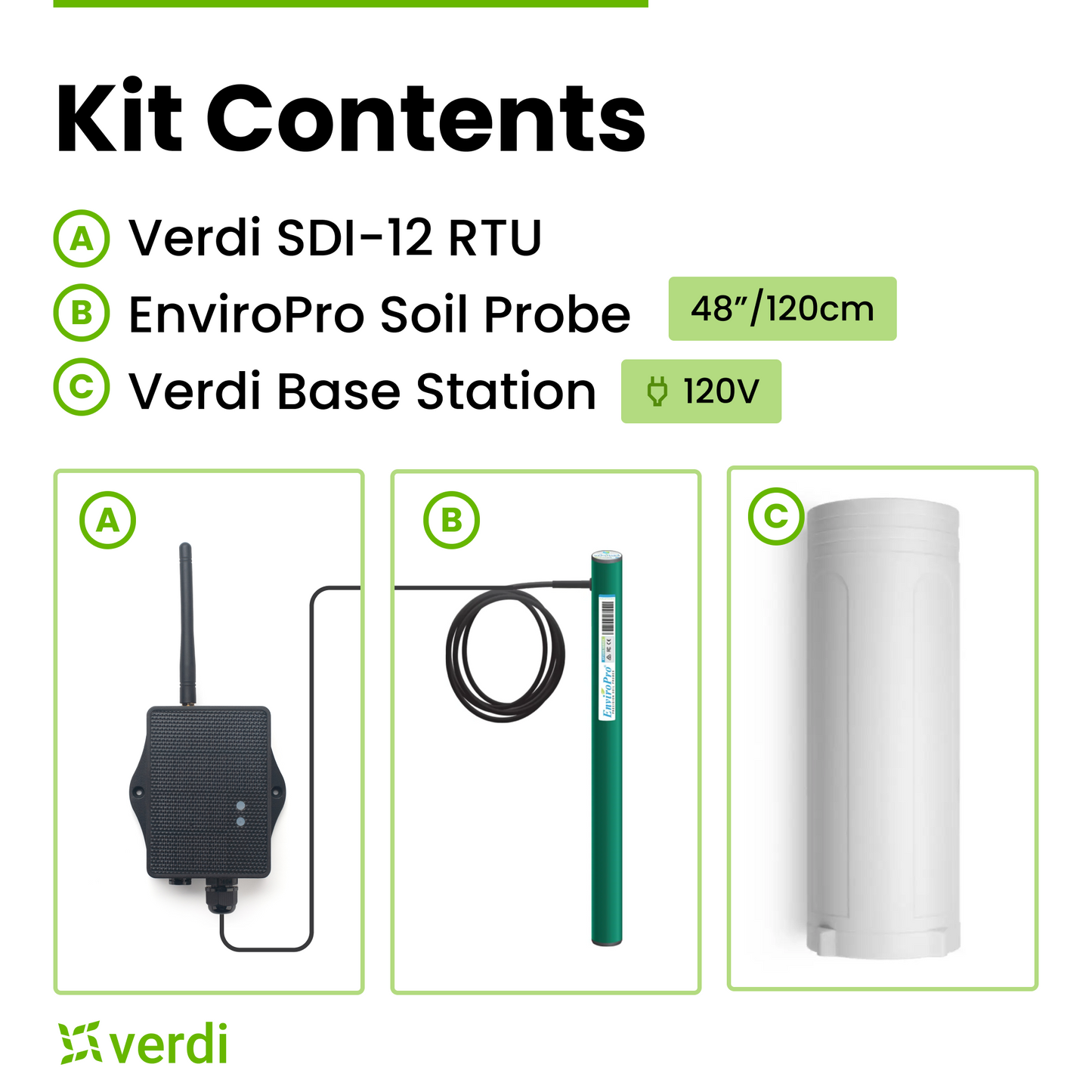 Verdi Multi-Depth Soil Moisture Kit | Affordable Wireless Sensor & Software